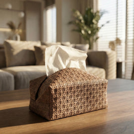Textured Fabric Tissue Box Cover