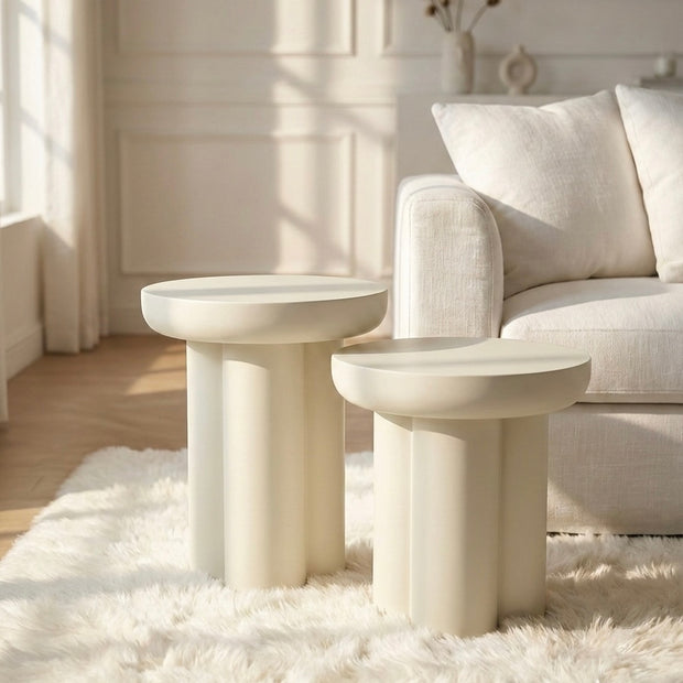 Ivory Duo Side Tables (set of 2)