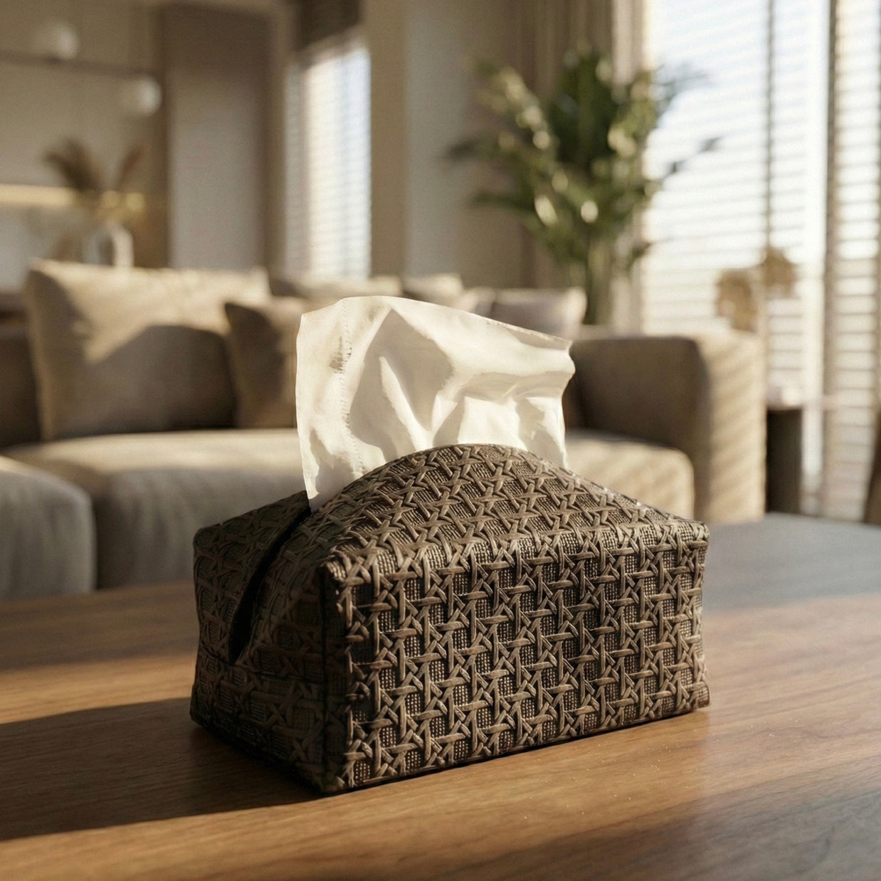Textured Fabric Tissue Box Cover