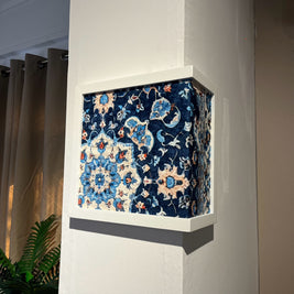 Corner Frame Wall Art – Blue Floral Design