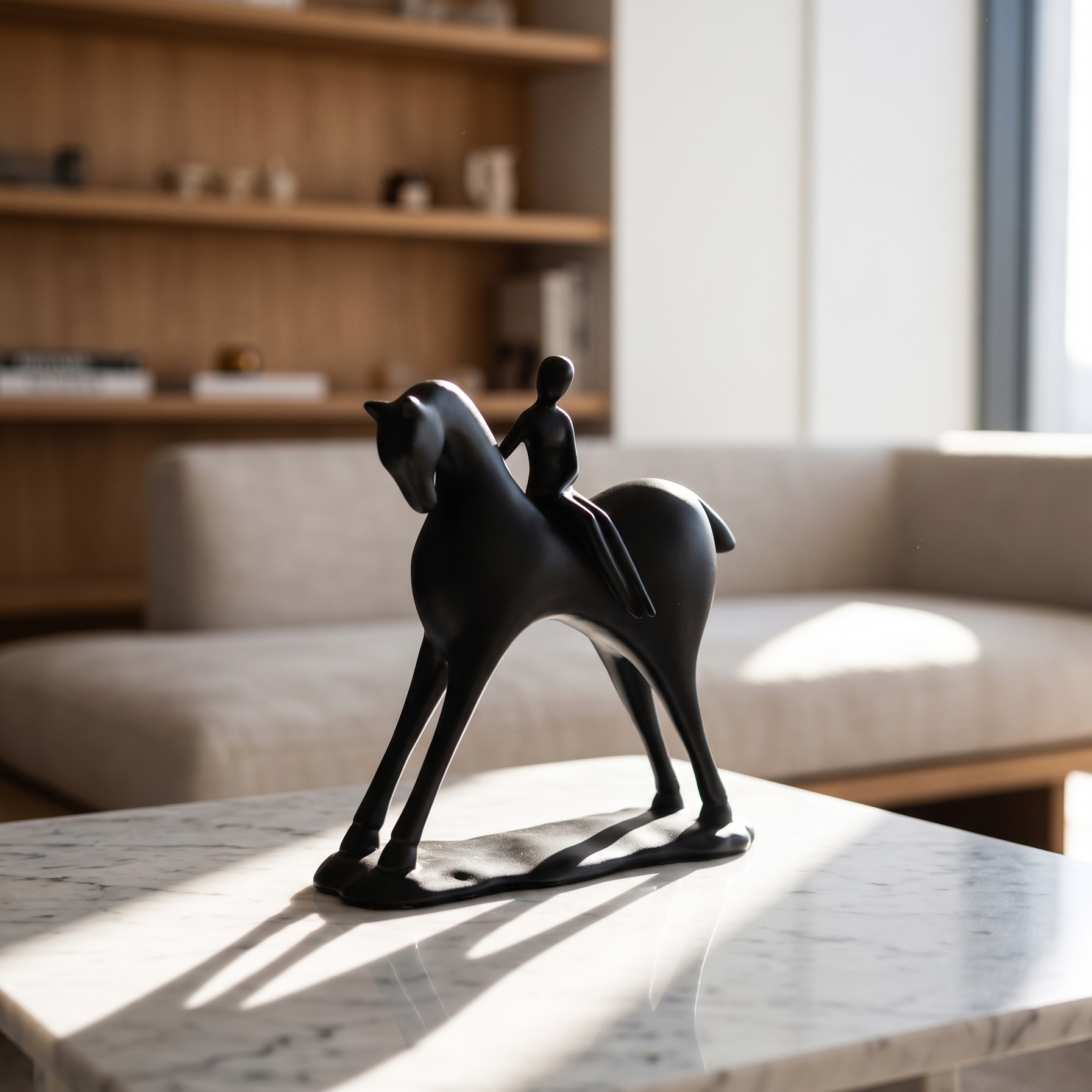 Rider & Horse Sculpture