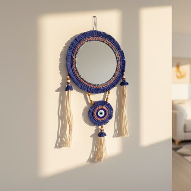 Evil Eye Tassel Mirror