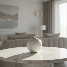 Marble Sphere Candle Holder