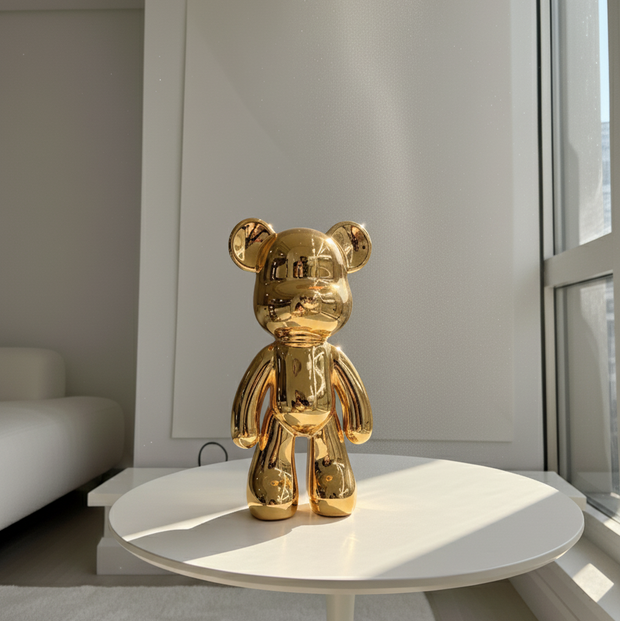 Chrome teddy Sculpture