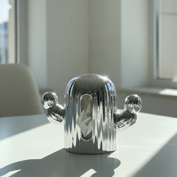 Abstract cactus tissue box