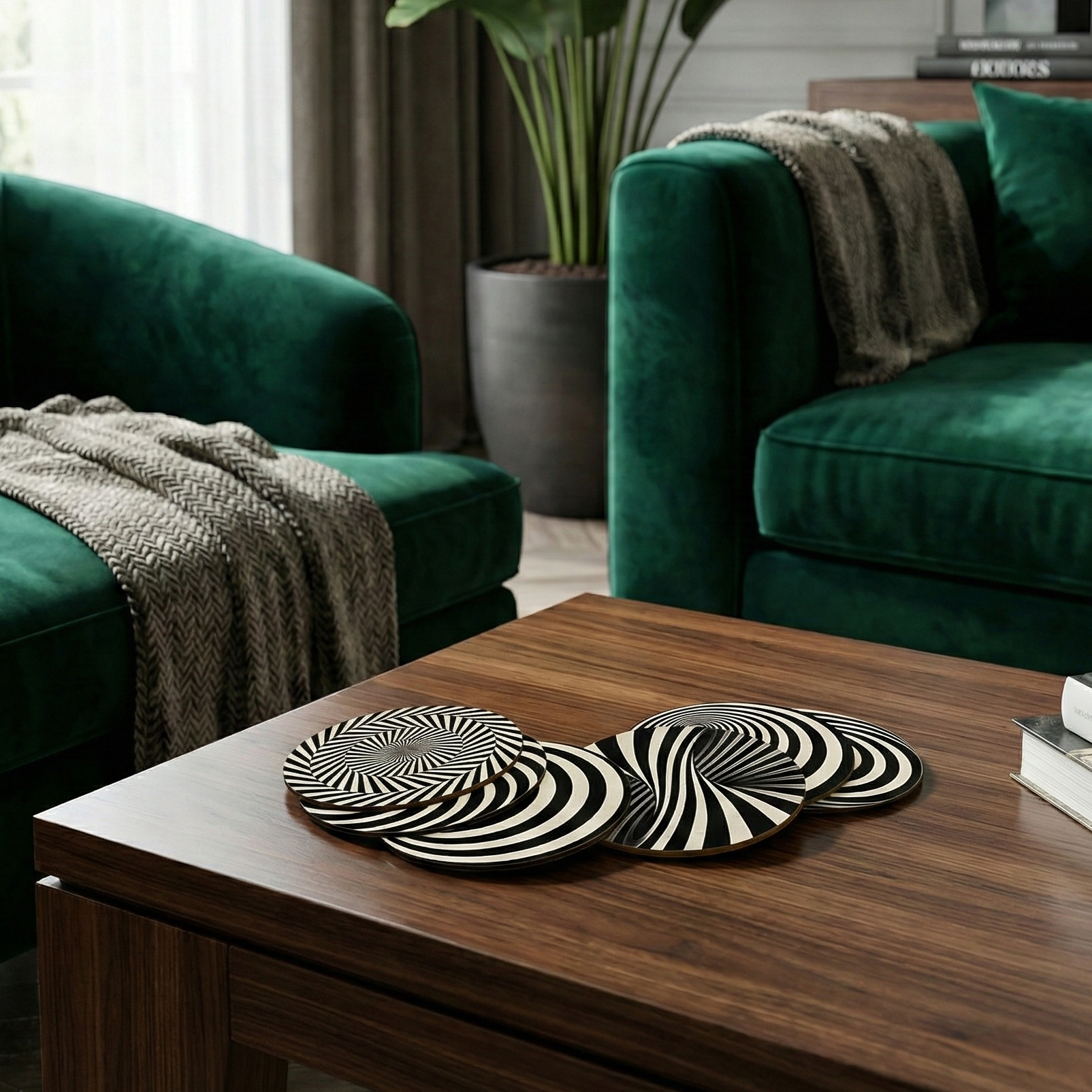 Optical Illusion Coaster Set (6 pcs)