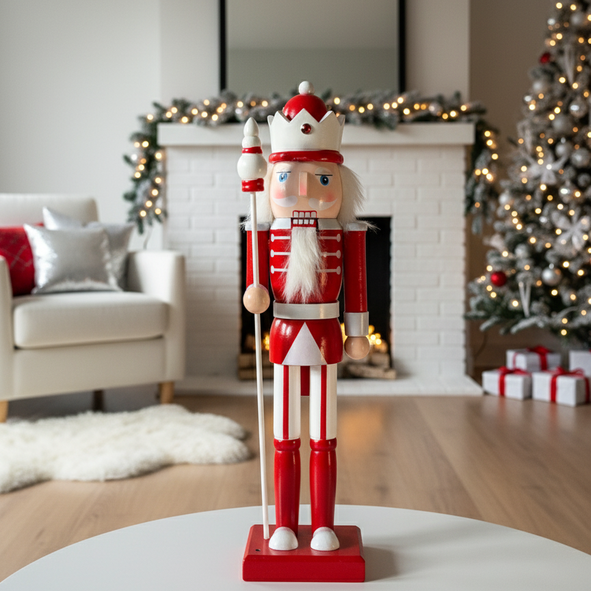 Royal Red & White Nutcracker