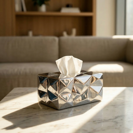 Faceted Tissue Box Cover