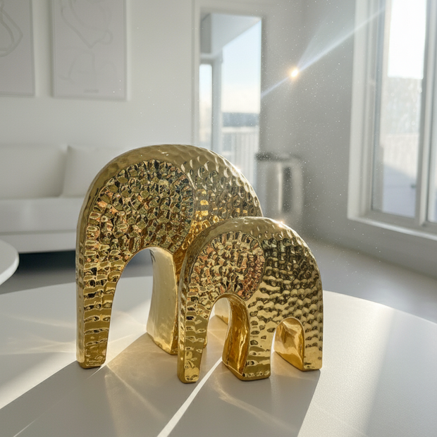 Golden Harmony Elephants (Set of 2)