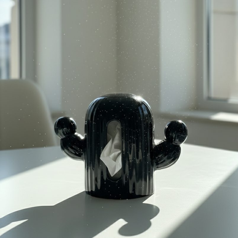 Abstract cactus tissue box