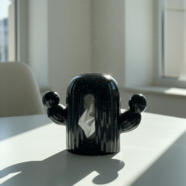 Abstract cactus tissue box