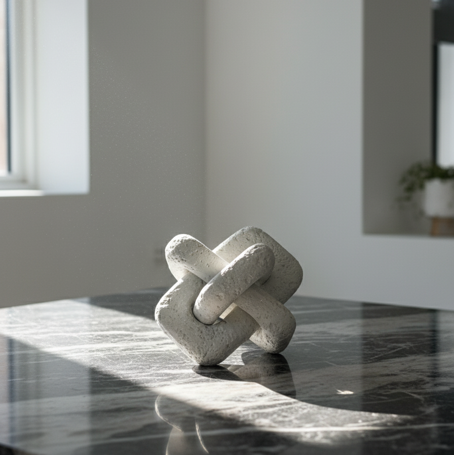Gypsum Knot Sculpture