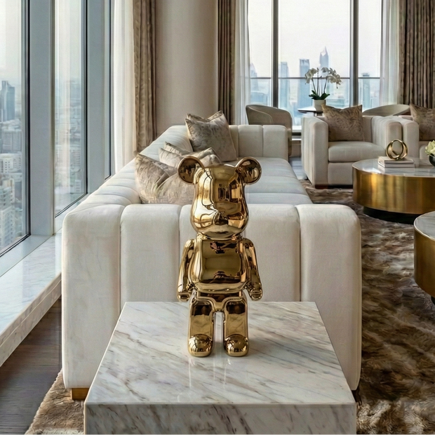 Chrome Bear Figure - Figi Home