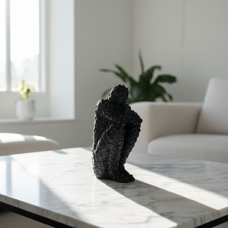 Textured Mosaic Human Sculpture