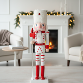 Royal Red & White Nutcracker