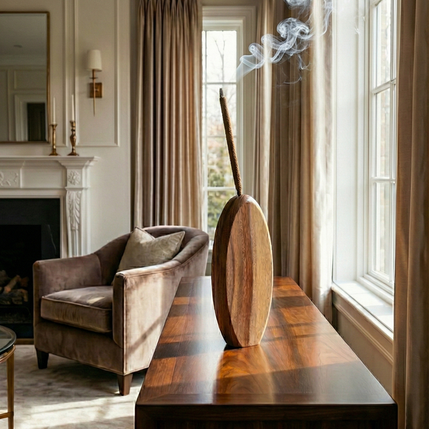 Oval wooden holder - Figi Home