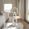 Stacked Chain Ring Sculpture
