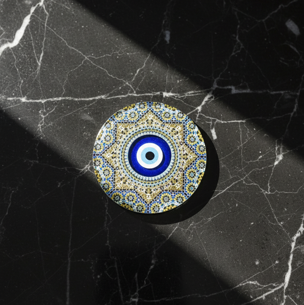 Patterned Evil Eye coaster