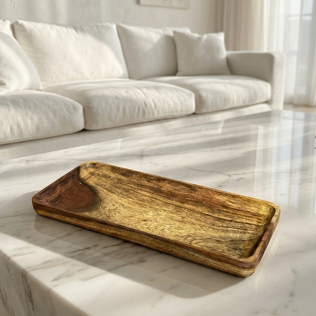 Natural Wood Grain Serving Tray - Figi Home