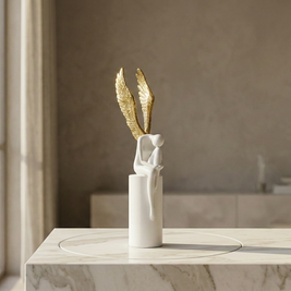 Golden Serenity Angel Sculpture