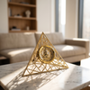 Gold Pyramid Skeleton Clock