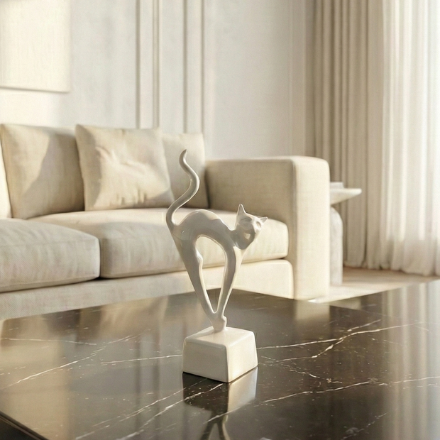 Sculptural Cat Figurine - Figi Home