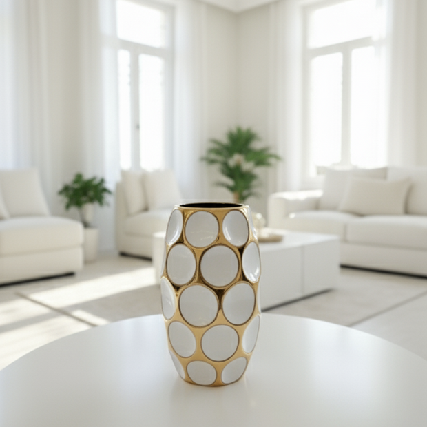 Orbis Gold Pattern Vase