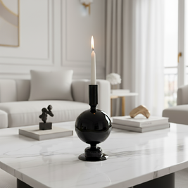 Midnight Globe Candle Holder