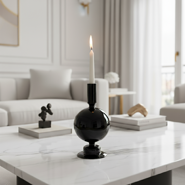 Midnight Globe Candle Holder