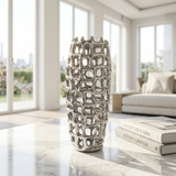 Voronoi Chrome Vase