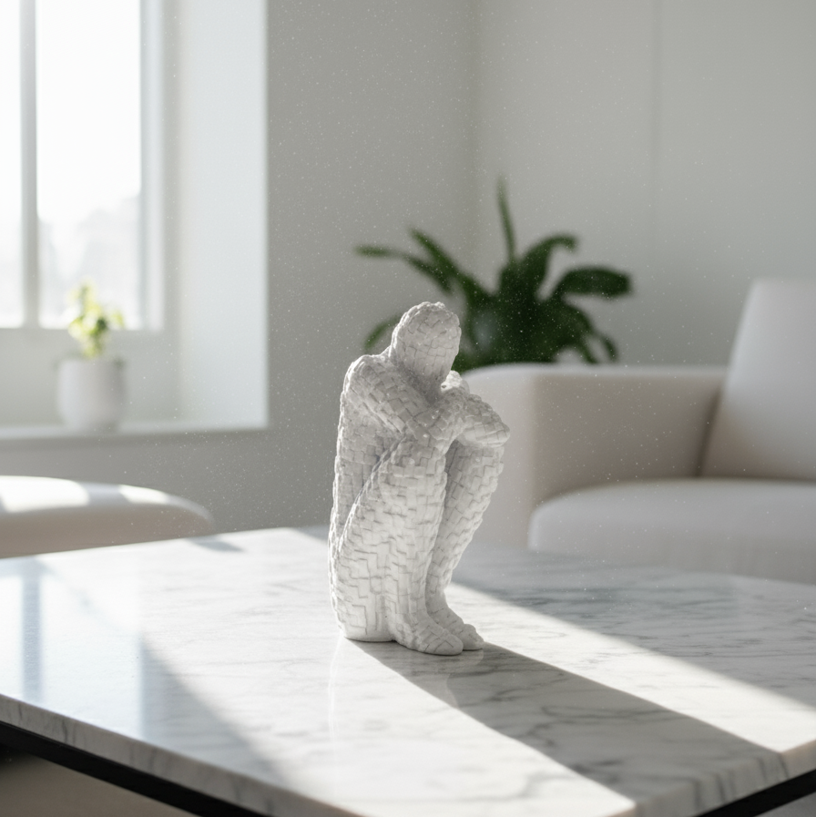 Textured Mosaic Human Sculpture