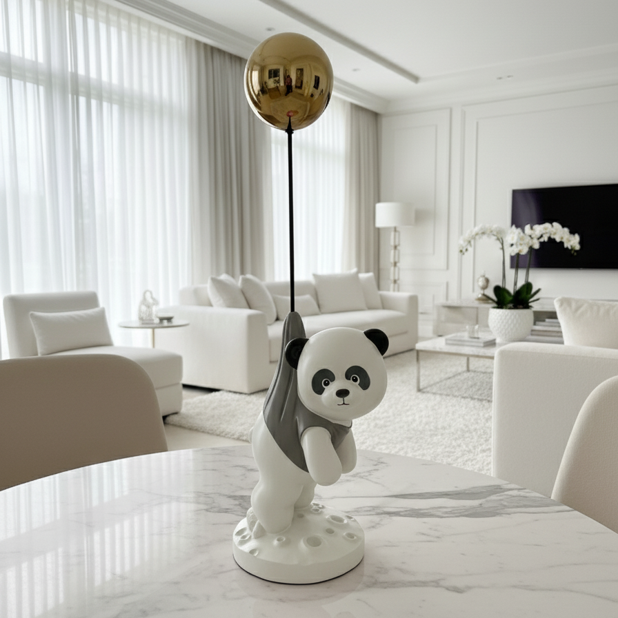 Floating Panda Sculpture