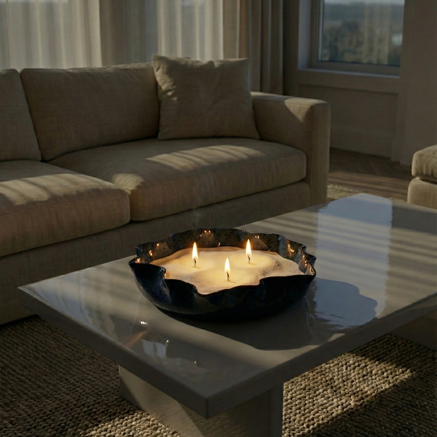 Ripple Edge Glazed Clay Bowl - Figi Home