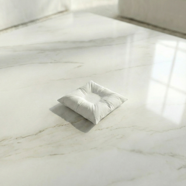 Mini Gypsum Cushion Candle Base – White - Figi Home