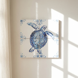 Sea Turtle Tile Canvas Print