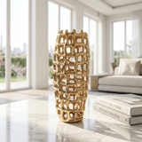 Voronoi Chrome Vase