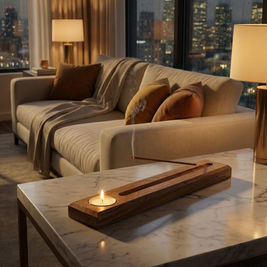 Stillline Teak Incense & Candle Tray - Figi Home