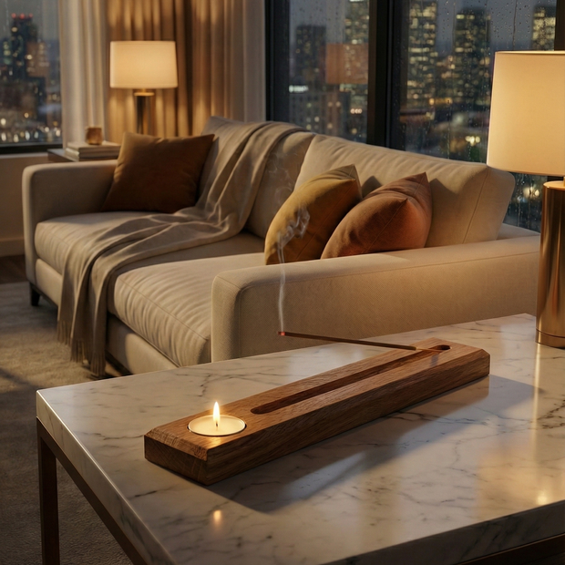 Stillline Teak Incense & Candle Tray - Figi Home