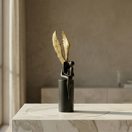 Golden Serenity Angel Sculpture