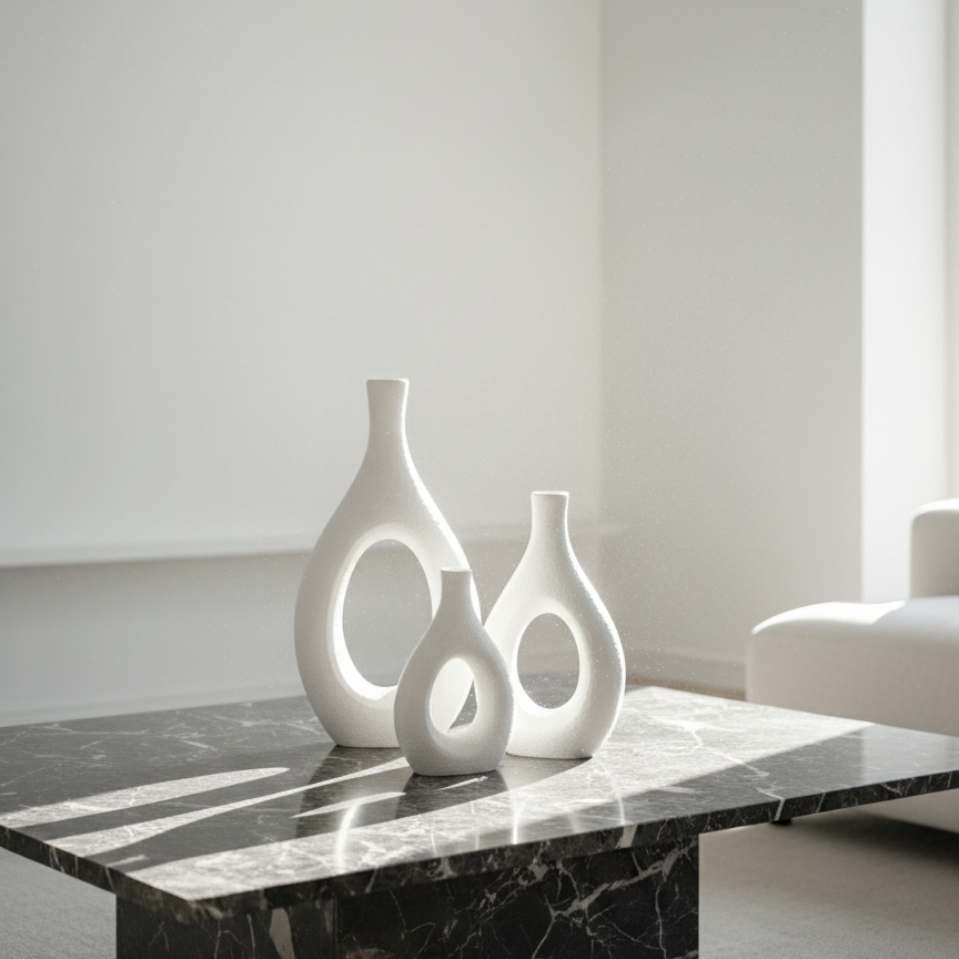 Eclipse Sculptural Vase Set