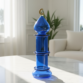 Tall Crescent Glass Ornament