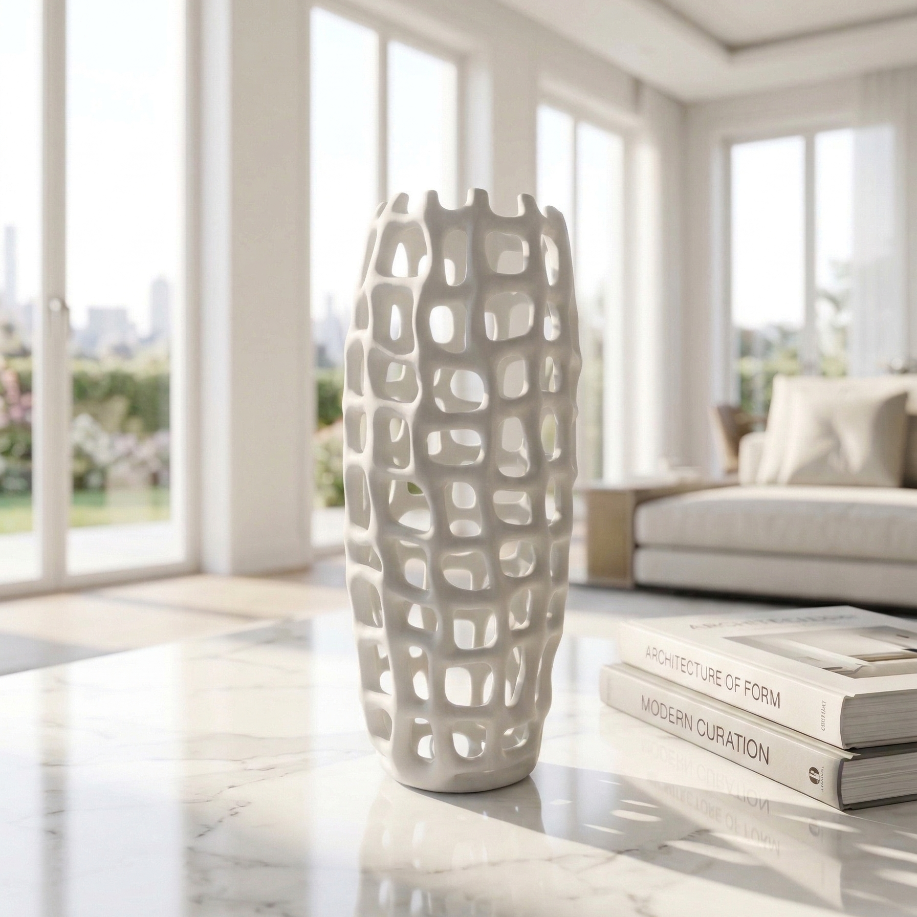 Voronoi Chrome Vase