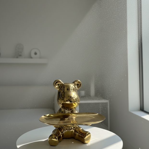 Gilded teddy Tray