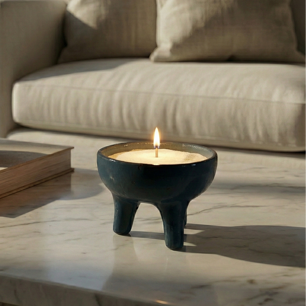 Glazed Clay Tripod Bowl - Figi Home