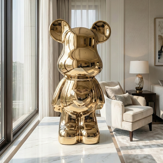 Chrome heart teddy - Figi Home