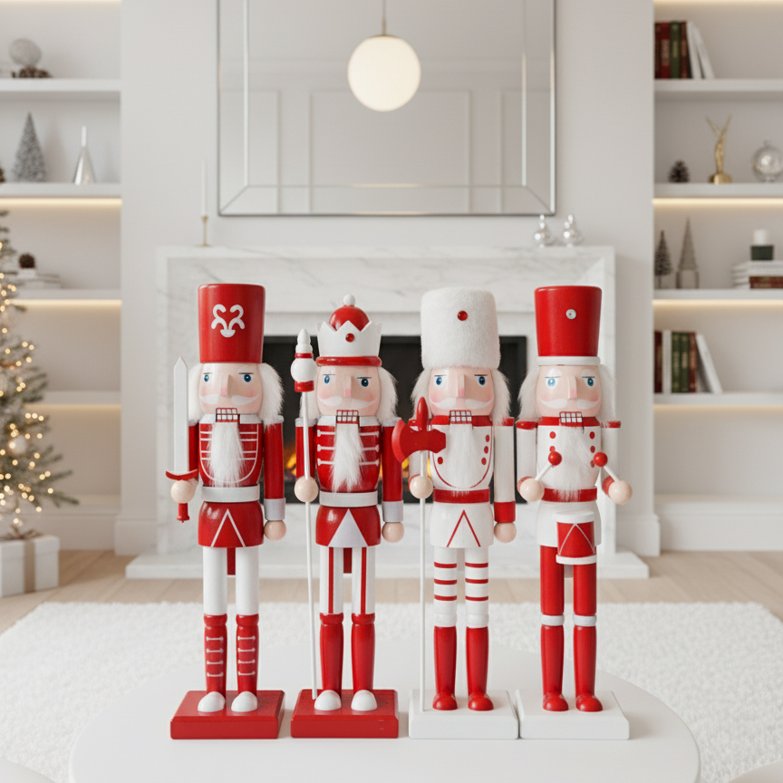 Royal Red & White Nutcracker