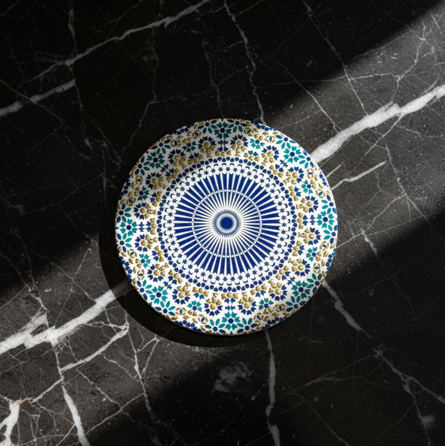 Patterned Evil Eye coaster