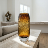 Bark Texture Glass Vase