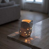 White Ceramic Owl Oil Burner