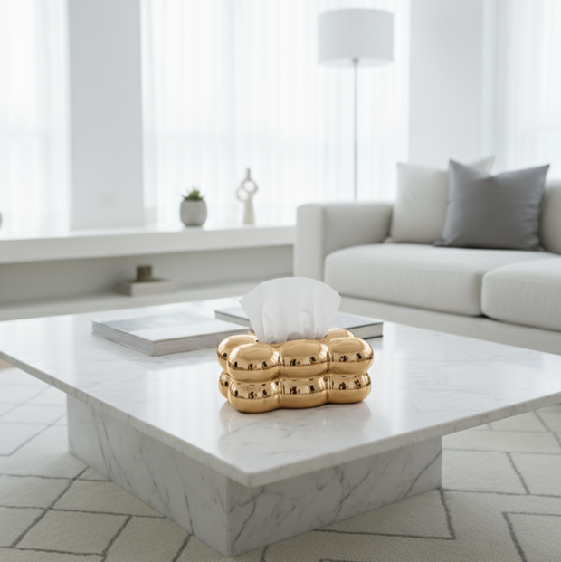 Cloud Chrome Tissue Box